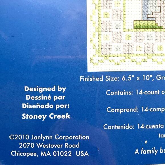 NOS 2010 Janlynn Welcome Baby Girl Kitty Sealed Cross Stitch Kit - 6.5” x10” - Picture 5 of 7